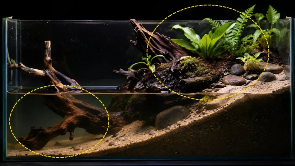 A perfect tank setup for red claw crabs