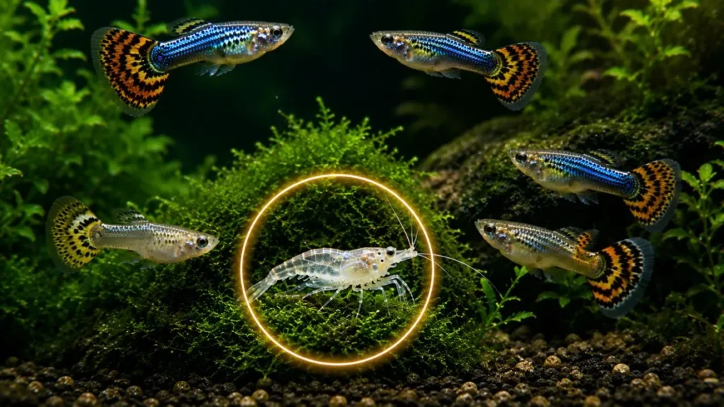 can guppies live with shrimp and snails?