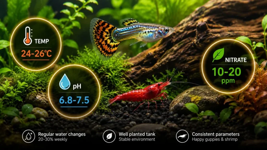 guppy and shrimp TANK