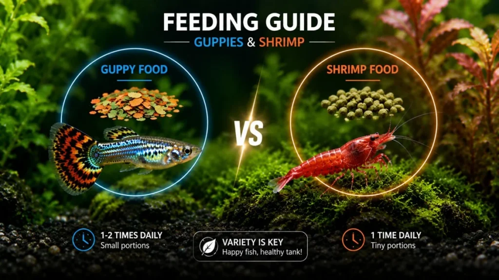 guppy and shrimp tank feeding guide