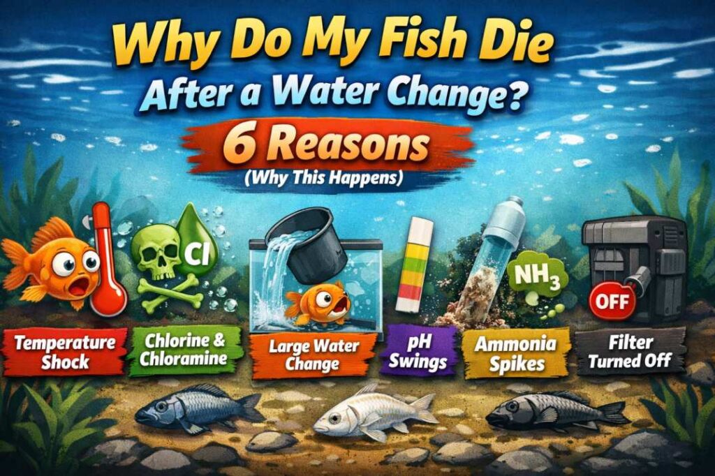 why do my fish die after a water change