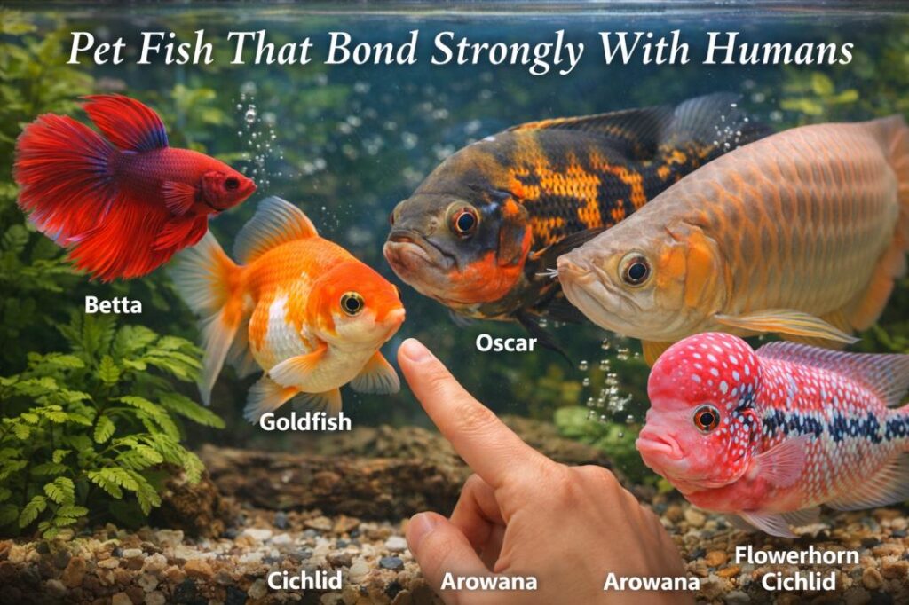 Are there pet fish known for forming strong bonds with humans
