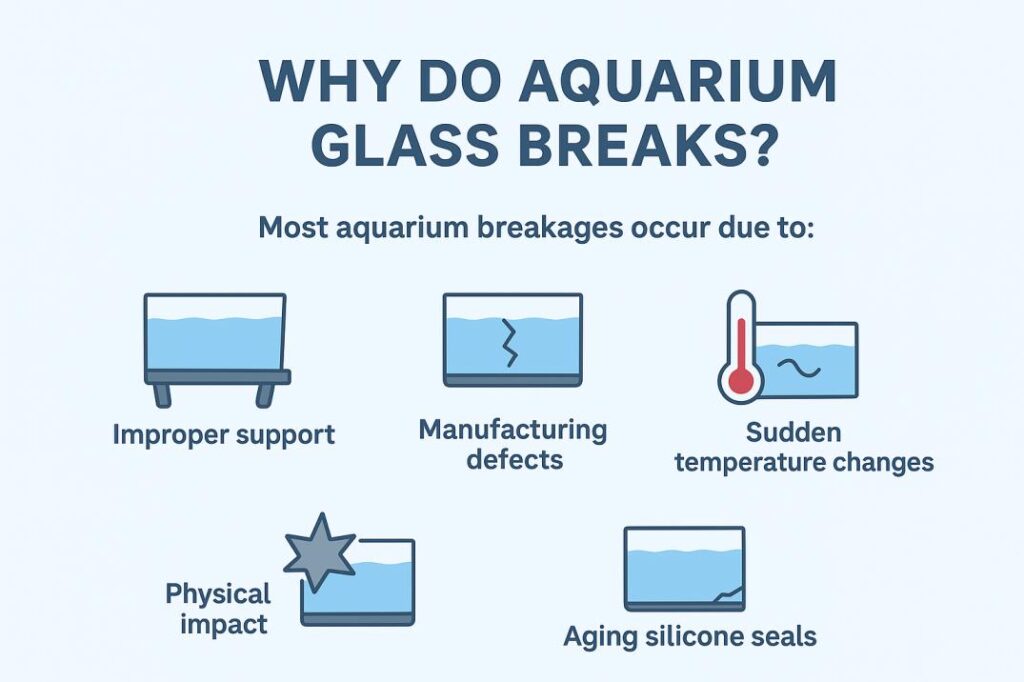 Can aquarium glass crack from temperature changes

