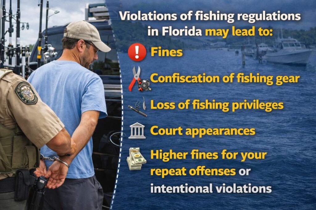 Penalty for violation of fishing regulation in florida