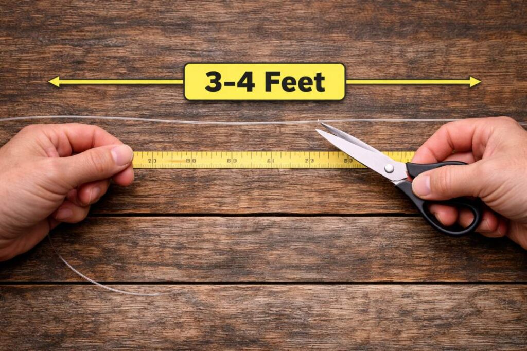 Cutting leader line for Hi-Lo rig