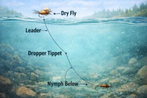 Dry Dropper Rig Explained: Setup, Knots & Trout Tips (2026) - FishioHub