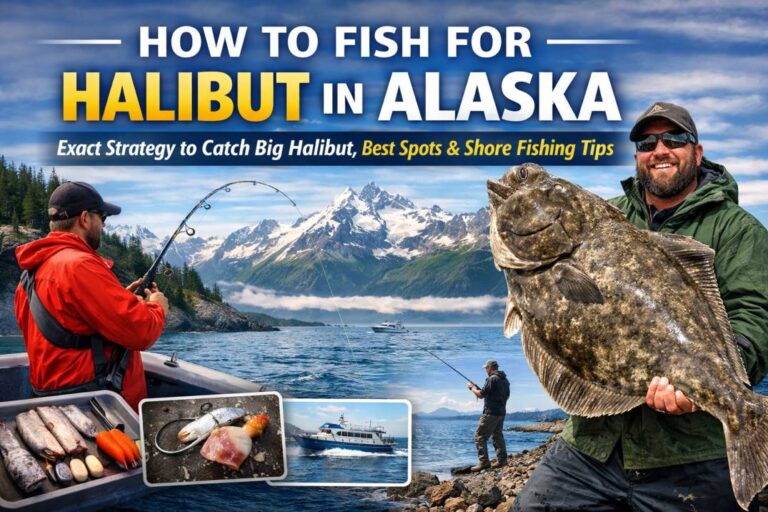 How to Fish for Halibut in Alaska: Exact Strategy to Catch Big Halibut, Best Spots, Seasons & Shore Fishing Tips