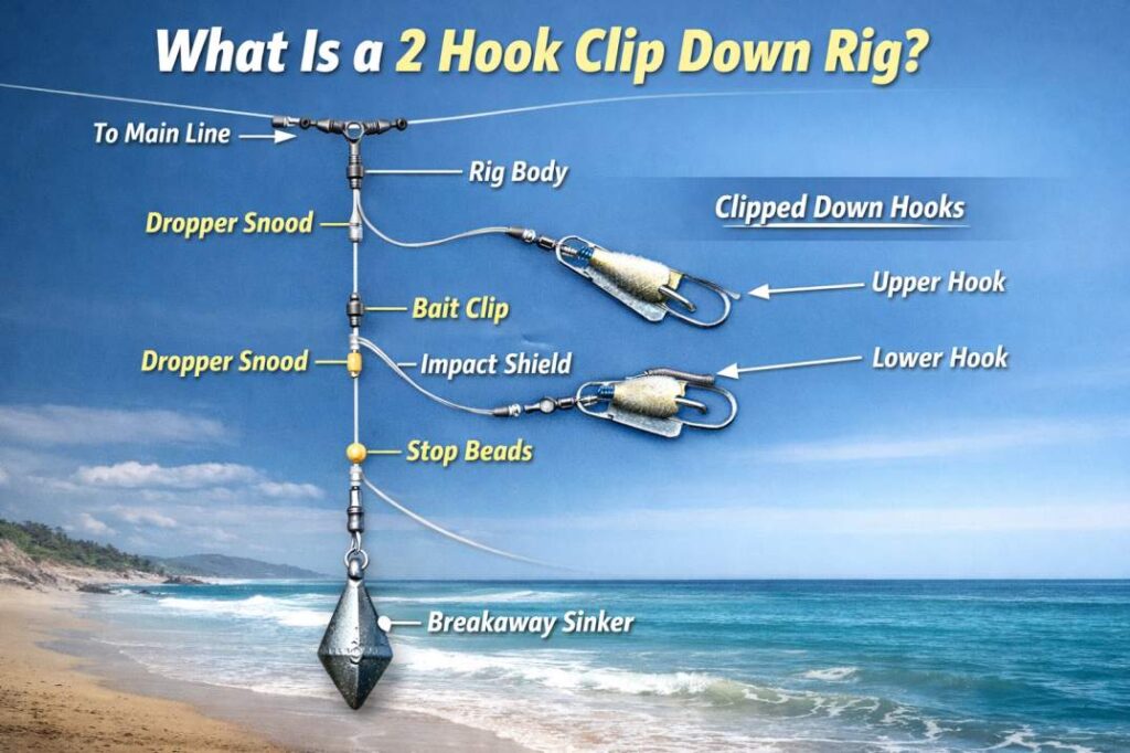 how to make a 2 hook clip down rig