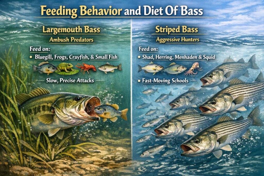 largemouth bass vs striper diet