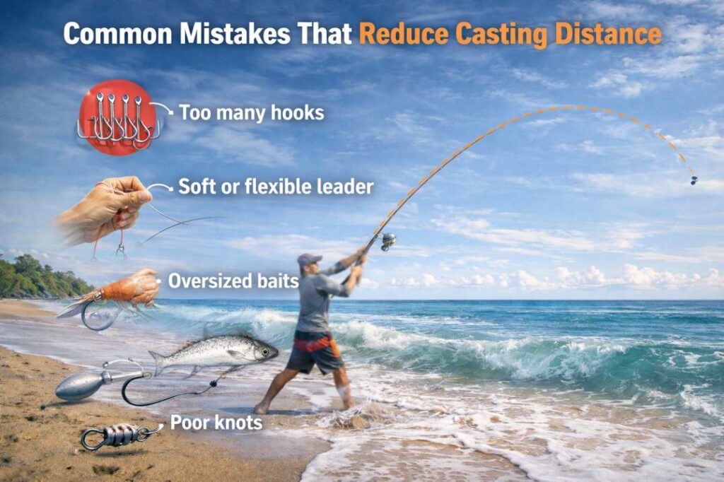 long distance surf casting mistakes