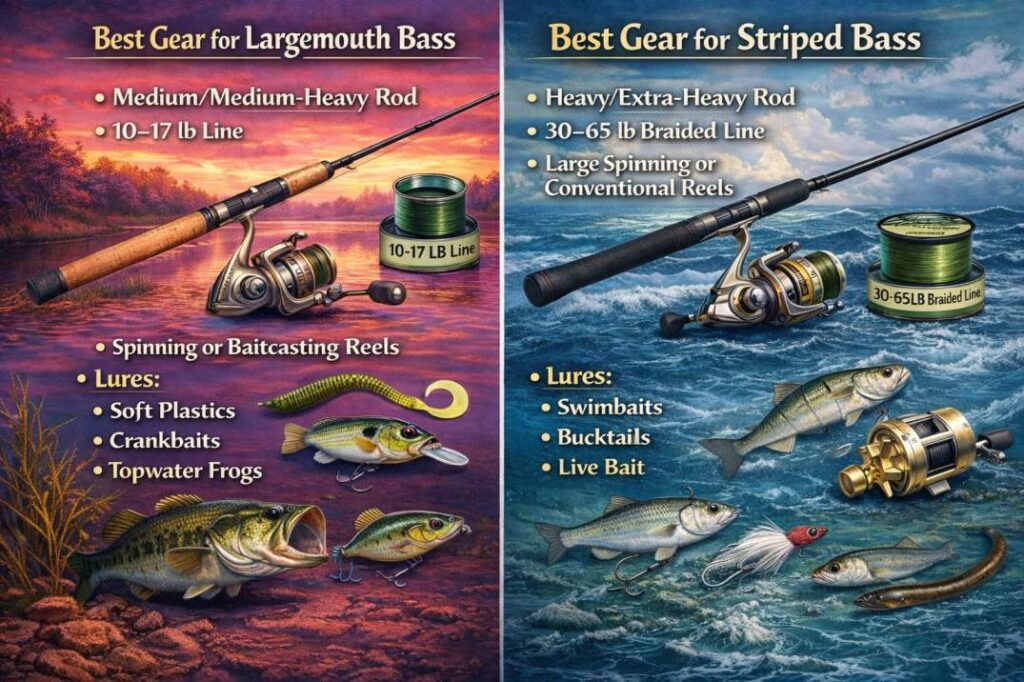 striped bass vs largemouth bass