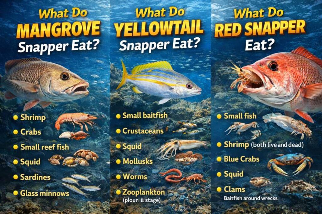 What do red snapper eat