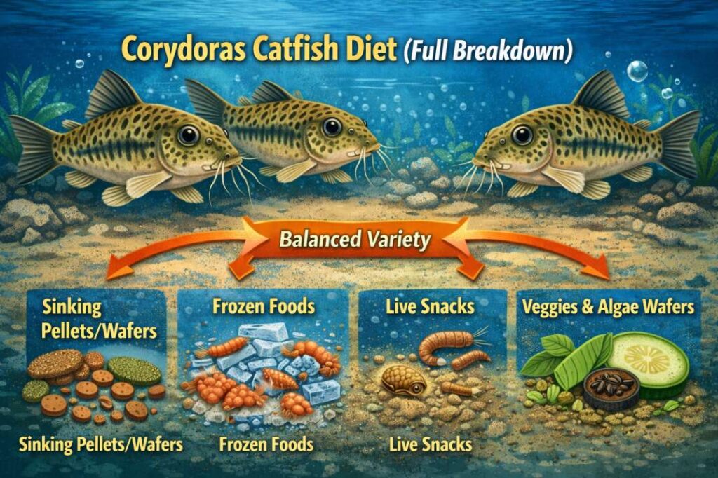 cory catfish diet aquarium