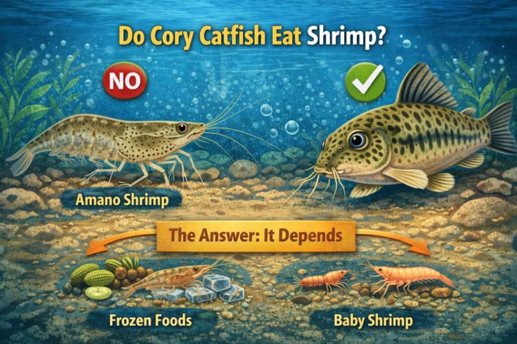 do cory catfish eat shrimp