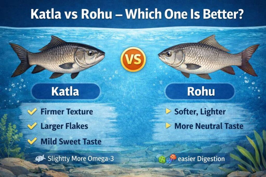rohu vs katla fish nutrition