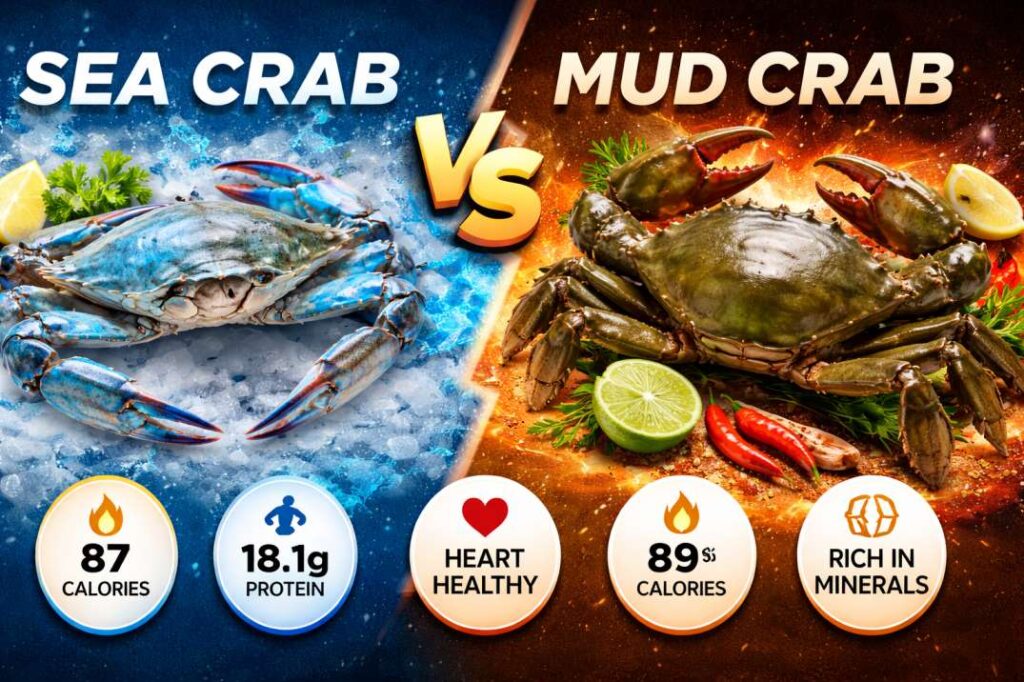 Sea Crab vs Mud Crab
