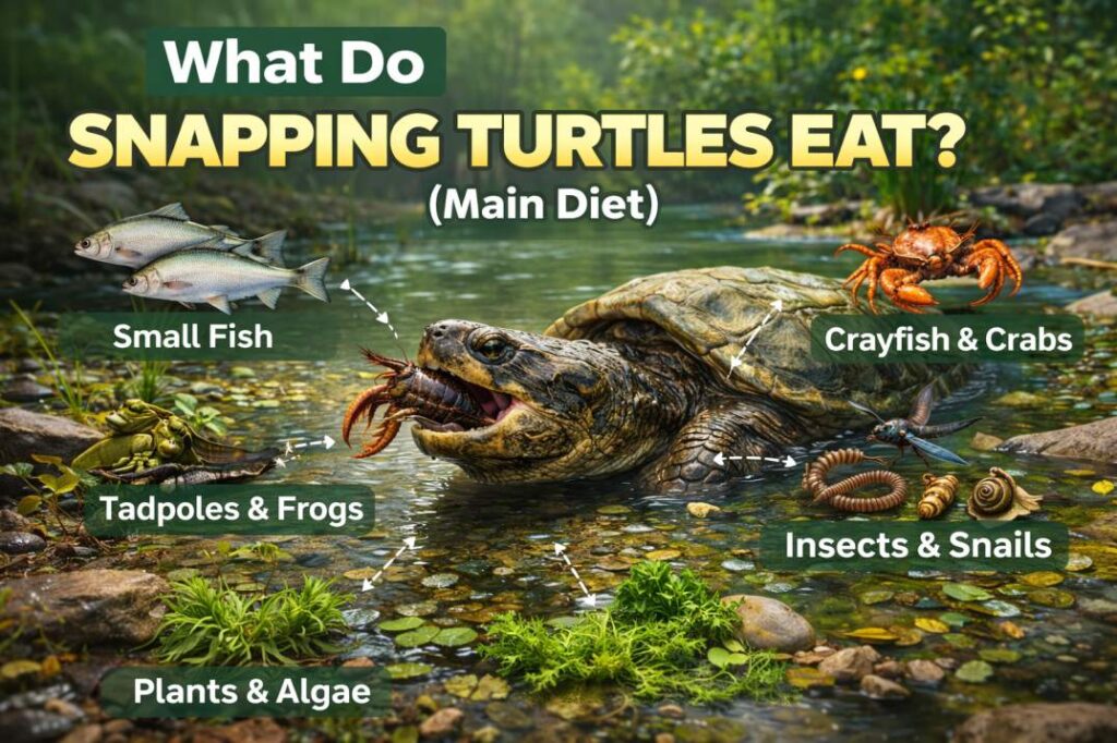 what do snapping turtles eat