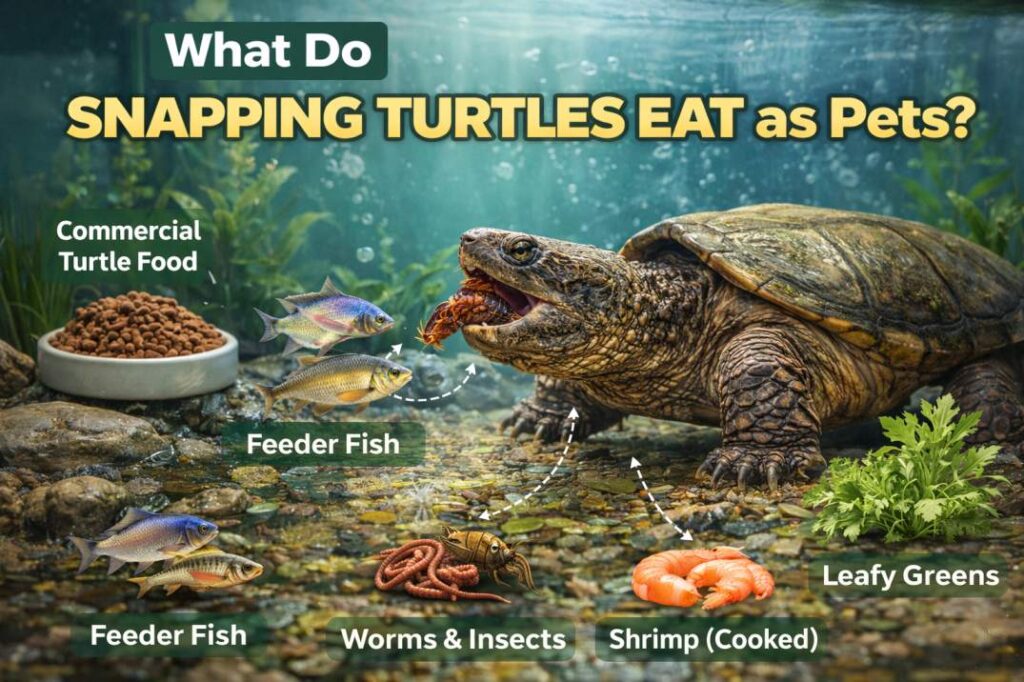 what do snapping turtles eat as pets