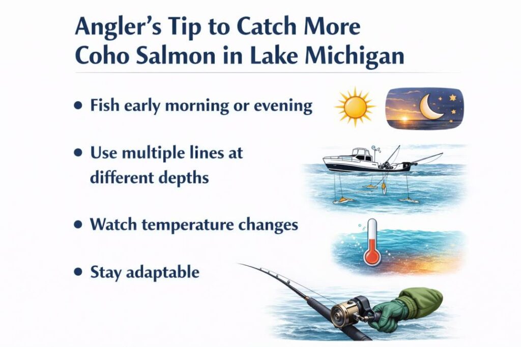 When do coho salmon run in Lake Michigan