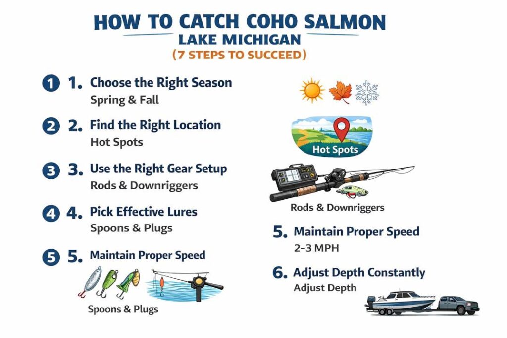 coho salmon fishing lake Michigan