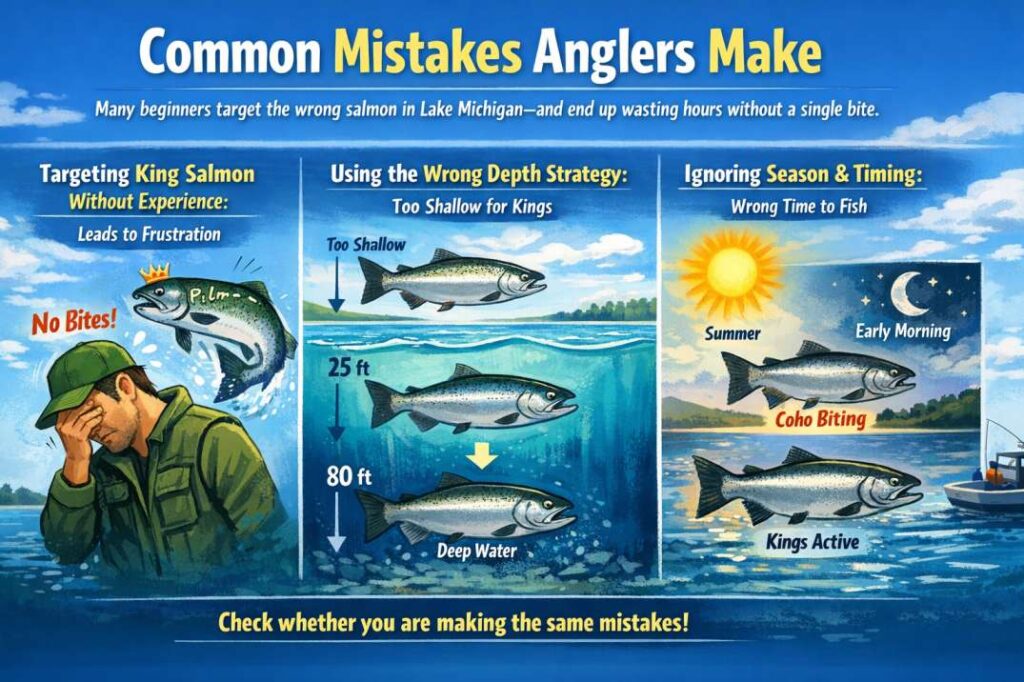 difference between coho and king salmon