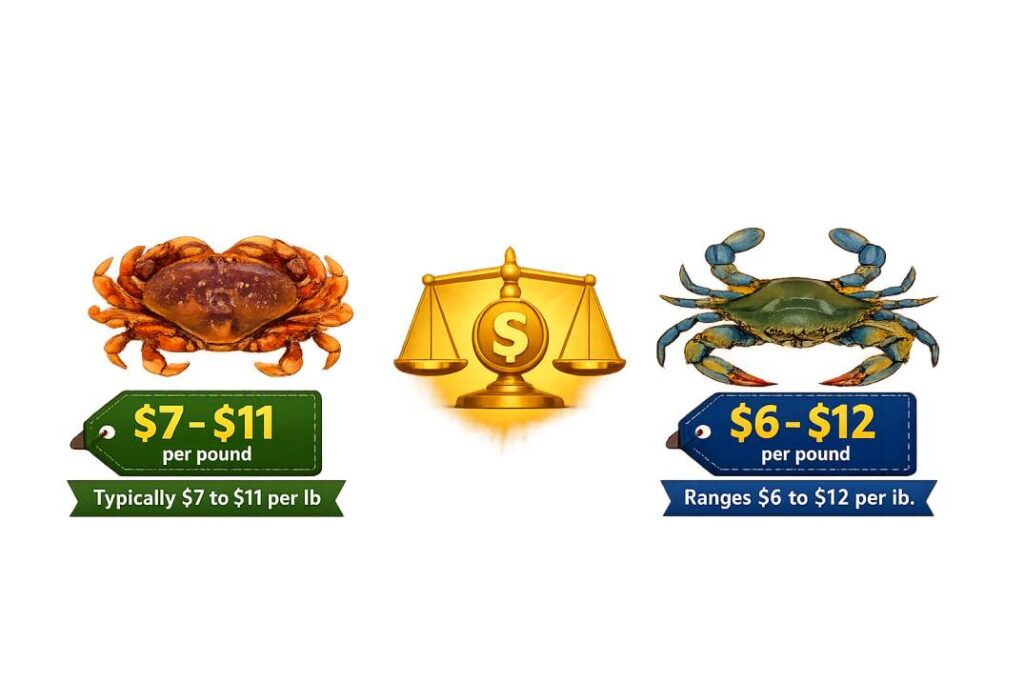 Dungeness Crab vs Blue Crab Price