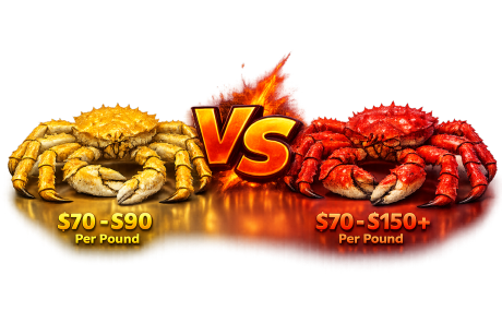 Golden king crab vs red king crab price