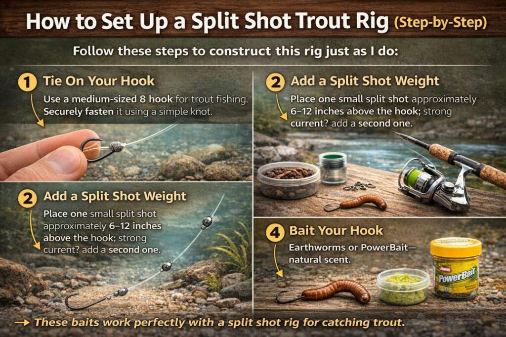 split shot rig for trout fishing