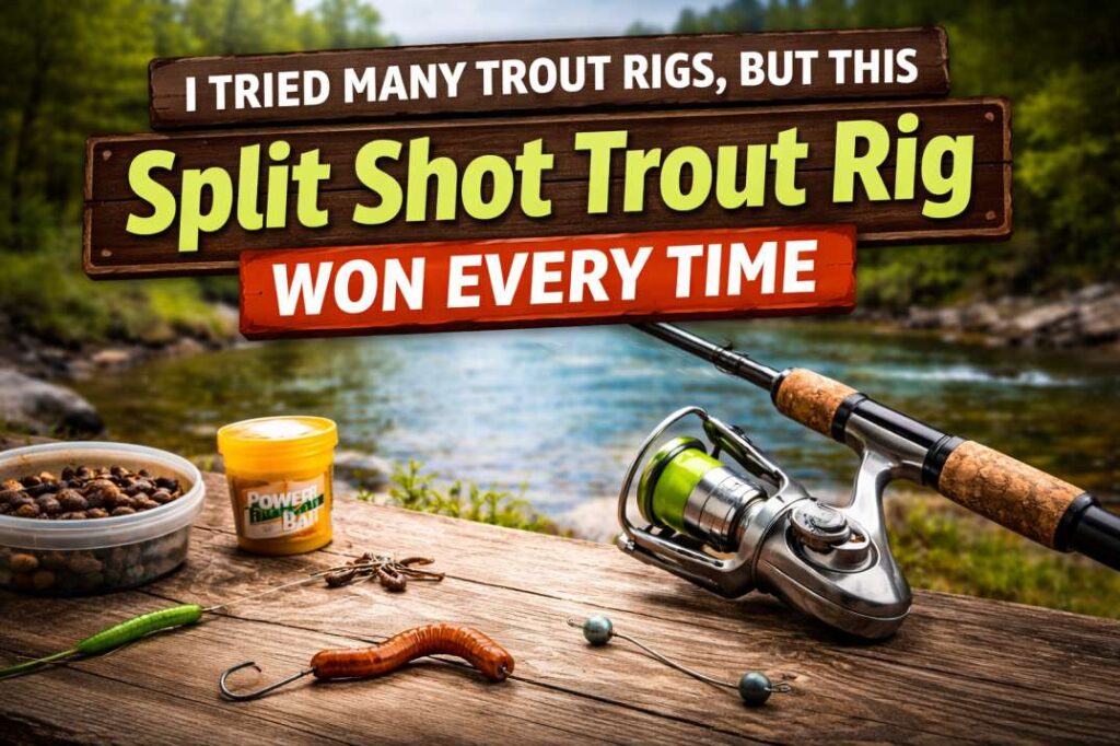 Split shot trout rig setup