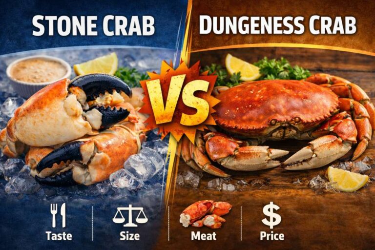 Stone Crab vs Dungeness Crab: Size, Taste, Price & Nutrition Compared