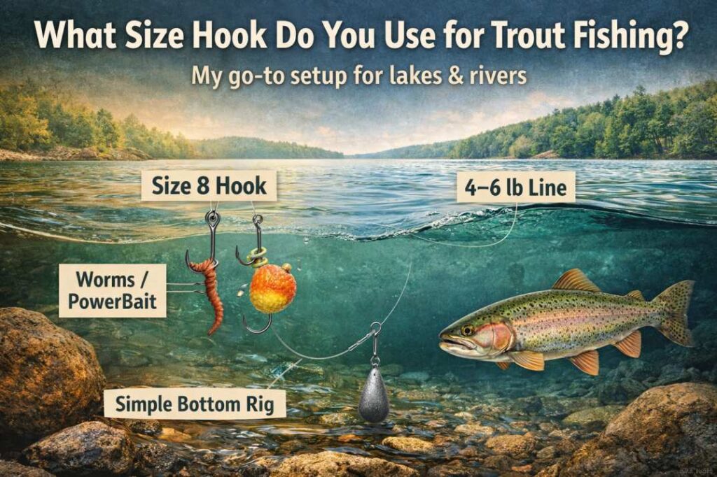 what size hook is good for trout