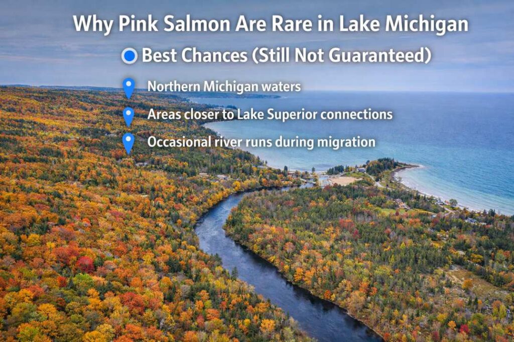 where to catch pink salmon in michigan