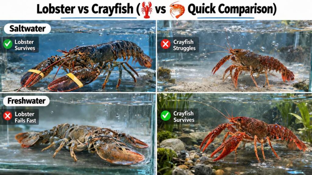 Lobster vs Crayfish comparison