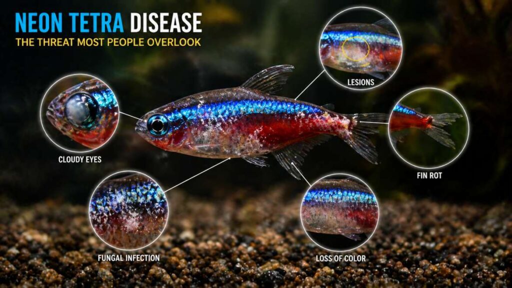 Neon Tetra Disease symptoms