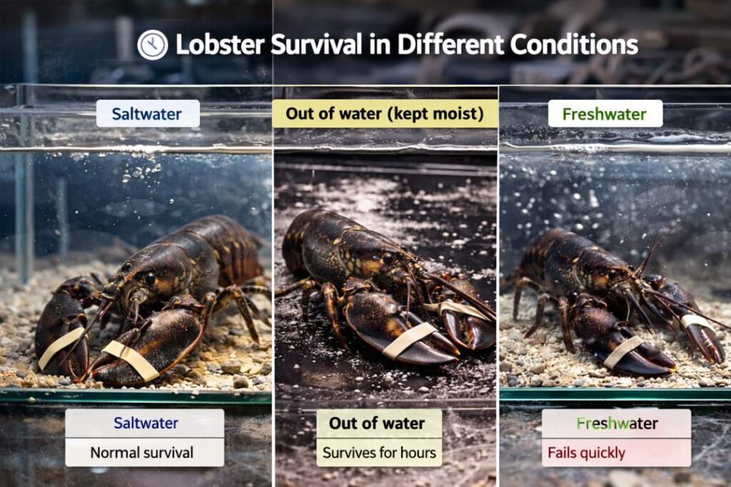 can a lobster survive in freshwater