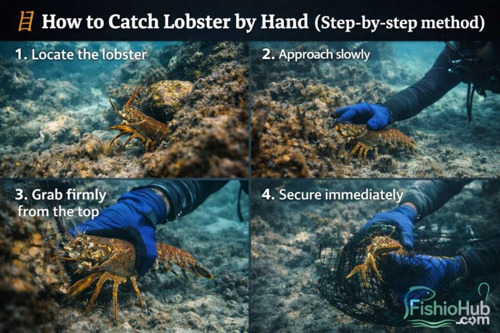 how to catch lobster by hand
