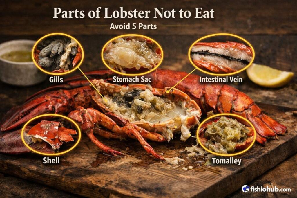parts of lobster not to eat
