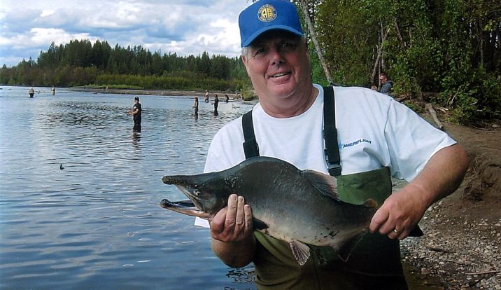 Pink salmon in michigan lake