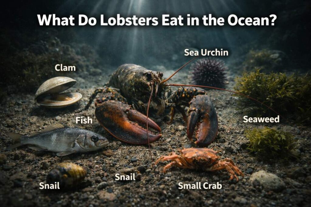 what do lobsters eat in the ocean