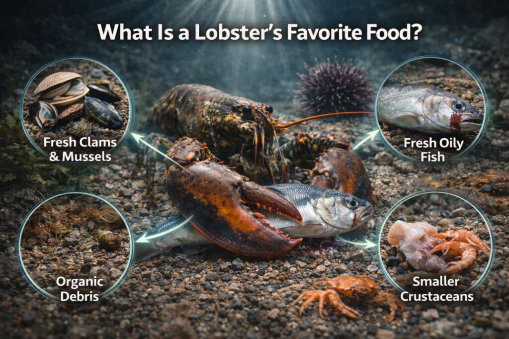 what is lobsters favorite food