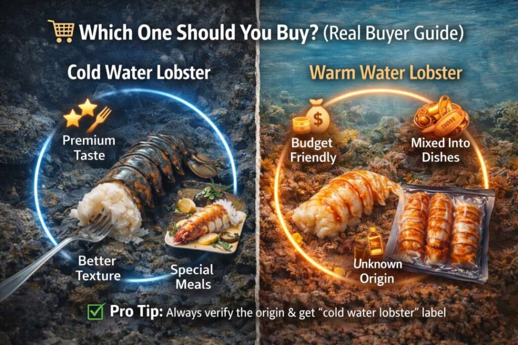 what's better cold or warm water lobster
