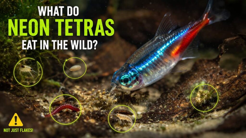 What do neon tetras eat in the wild?