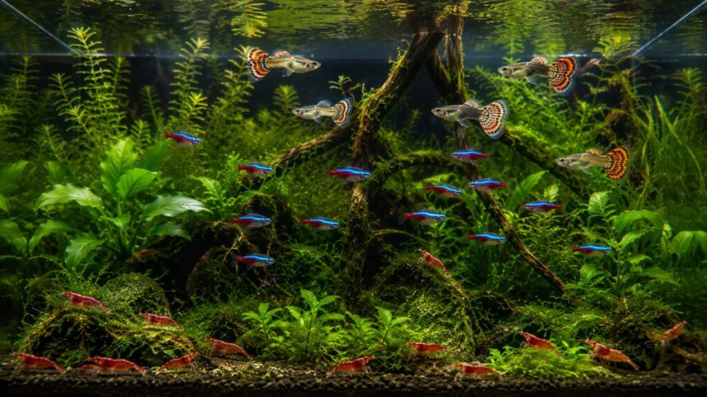 can neon tetra and shrimp live together