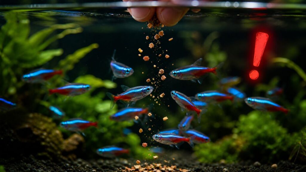 feeding neon tetras in community tank?