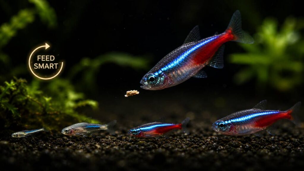how much to feed neon tetras?