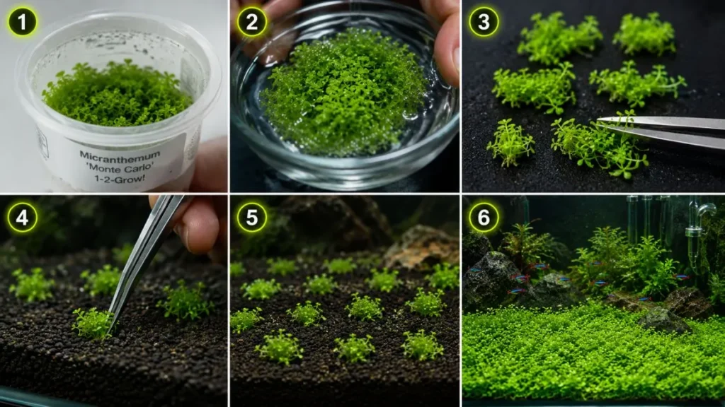 how to plant monte carlo tissue culture?