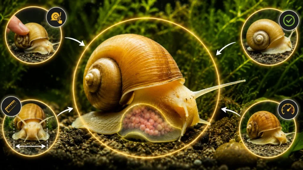 how to tell if mystery snail eggs are fertile