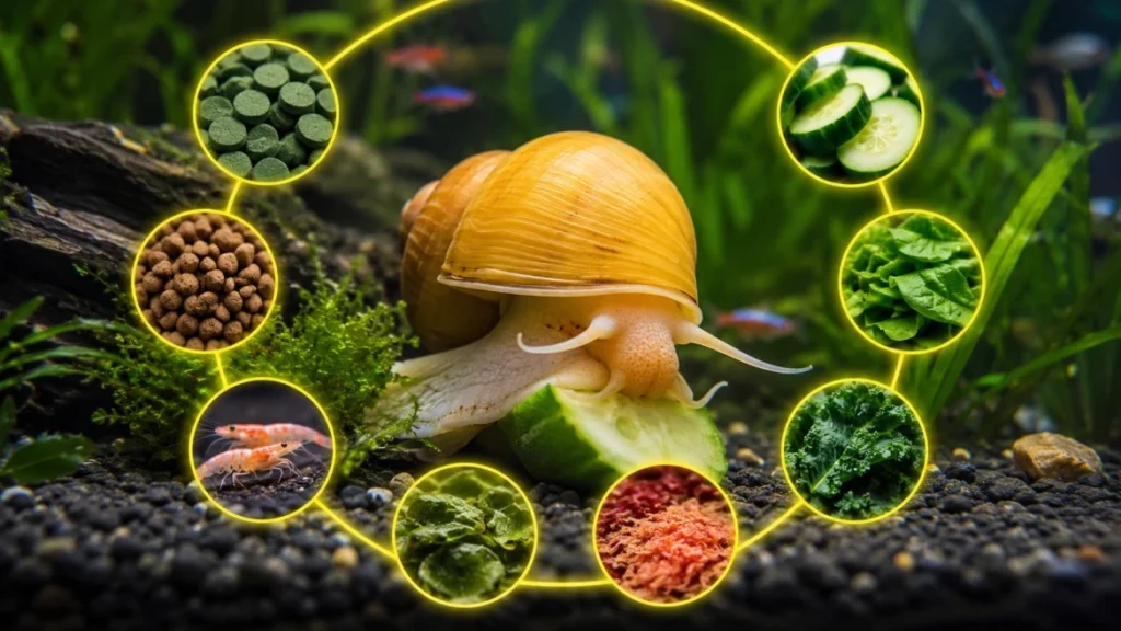 mystery snail food