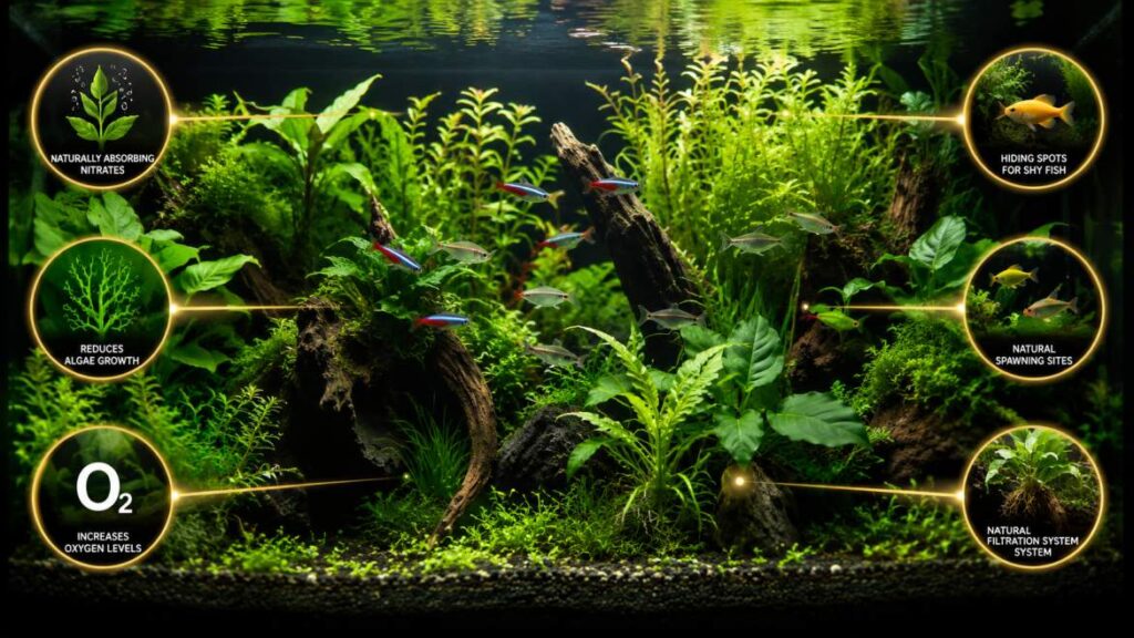 why adding plants to fish tank matters?