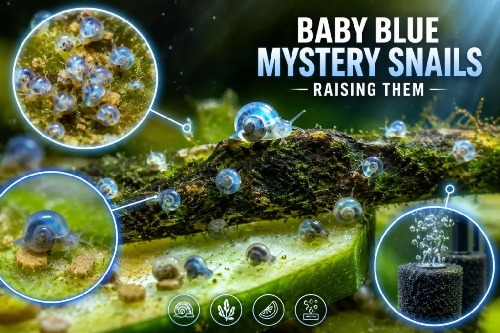 baby blue mystery snail